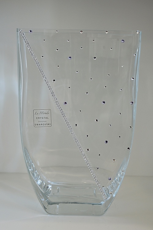 Swarovski Crystals Vase With Color Crystals JDS Furniture