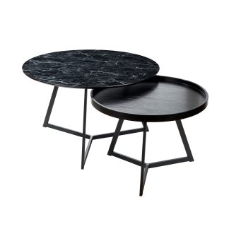 Black set of tables