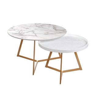 Gold/white coffee tables