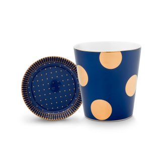 Mug dots blue gold
