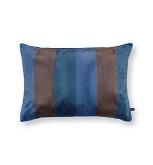 Cushion multi striped blue