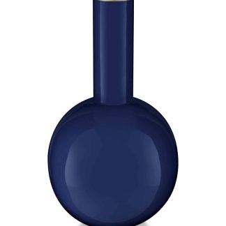 Vase metal dark blue small