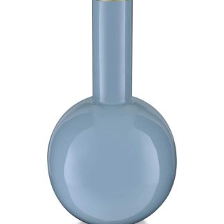 Vase metal light blue medium