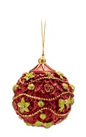 Bauble Holly merry red