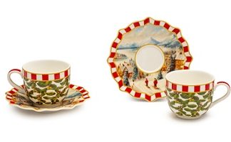 Hollies Set of 2 cups & 2 saucers espresso