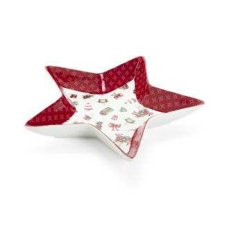 Storia di natale star plate set of 2