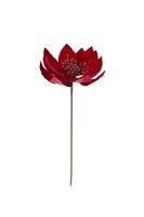 Poinsetta red glitter 29cm