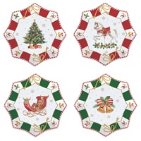 Christmas tale desert plates x 4