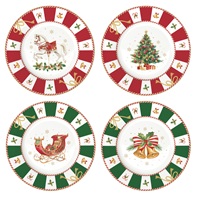 Christmas tale DESERT PLATES X 4
