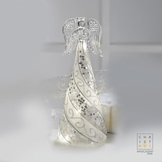 Angel 18cm silvery led