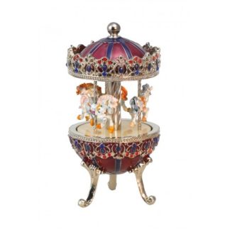 Carousel silver/burgandy