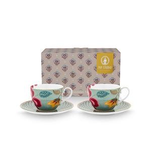 Blooming tales fantasy set of 2 cups & saucers