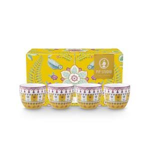 Lily & Lotus set of 4 egg cups yellow
