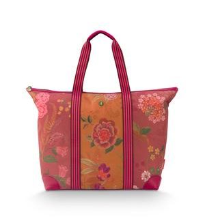Tilda tote bag large flower pink