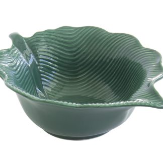 Tropical leaves green bowl