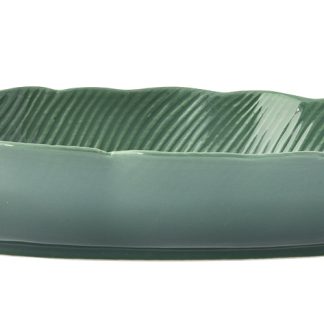 TROPICAL LEAVES GREEN BOWL
