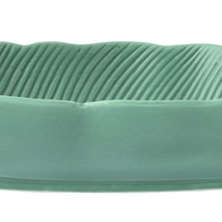Tropical leaves green bowl