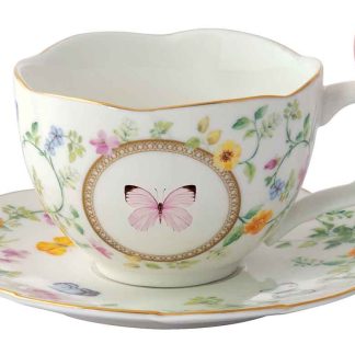 Dancing butterflies cup & saucer