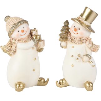 Snowman white/gold
