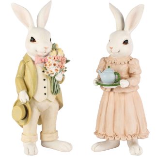 Bunny standing flowers/teapot