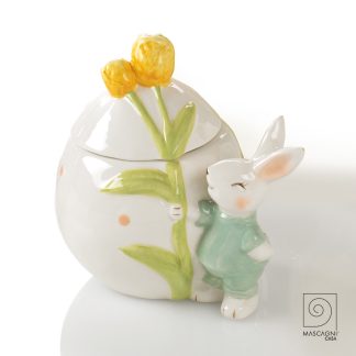Jar bunny tulips