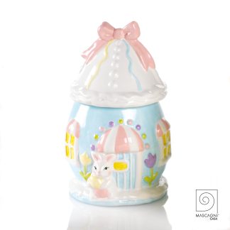 Jar bunny house blue