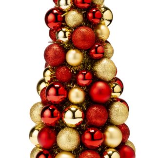 Xmas tree red/gold balls