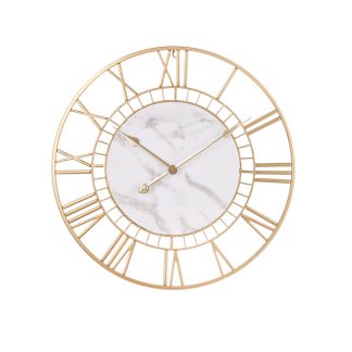 Clock gold/white 60cm