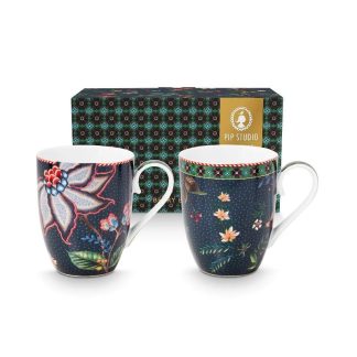 Berry blues set of 2 mugs