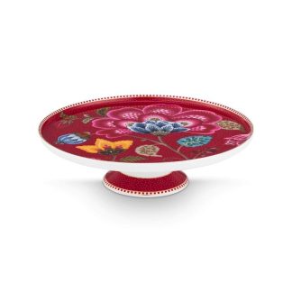 Blooming tales cake tray 30.5cm red