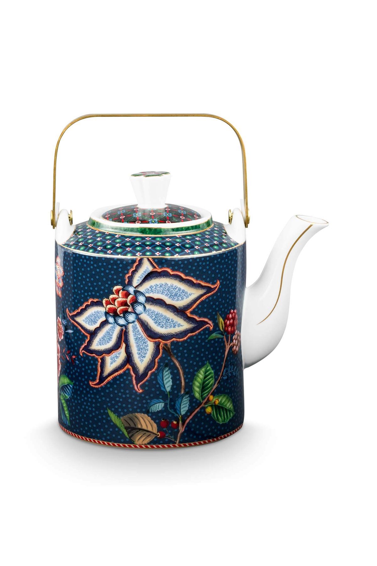 Berry blues giftset teapot oriental blue