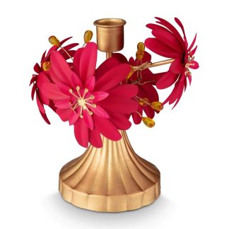 Candle holder metal red