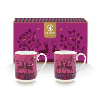Deerest Darling set of 2 mugs pink
