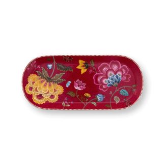 Blooming tales cake tray rect. red