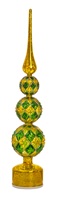 Glass tree green/gold