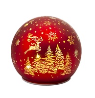 Palla red glass 10cm