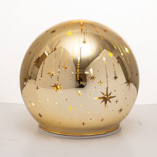 Palla vetro led gold 15cm
