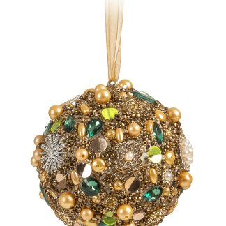 Bauble gold pearls