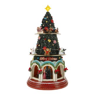 Christmas tree with dancing scene 52cm