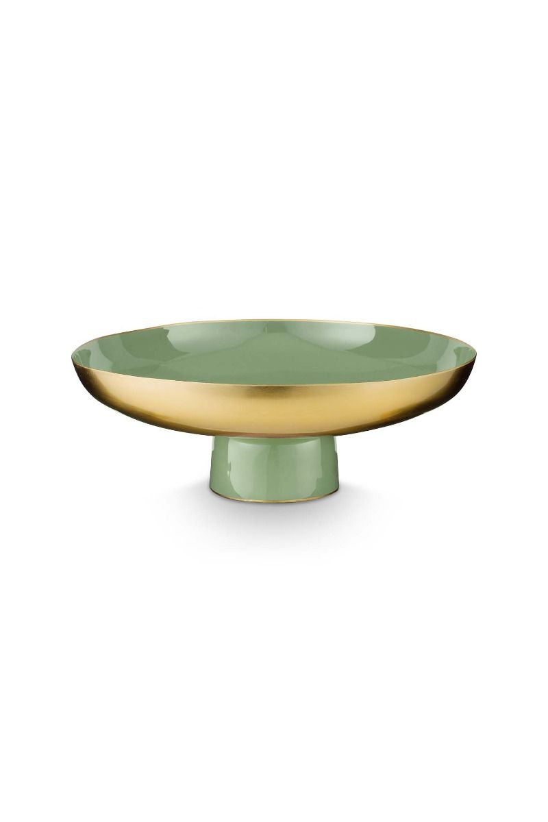 Low tray metal mid green