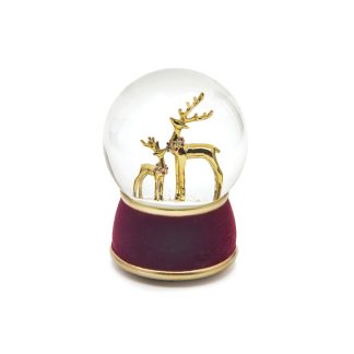 Snowglobe reindeers bordeaux