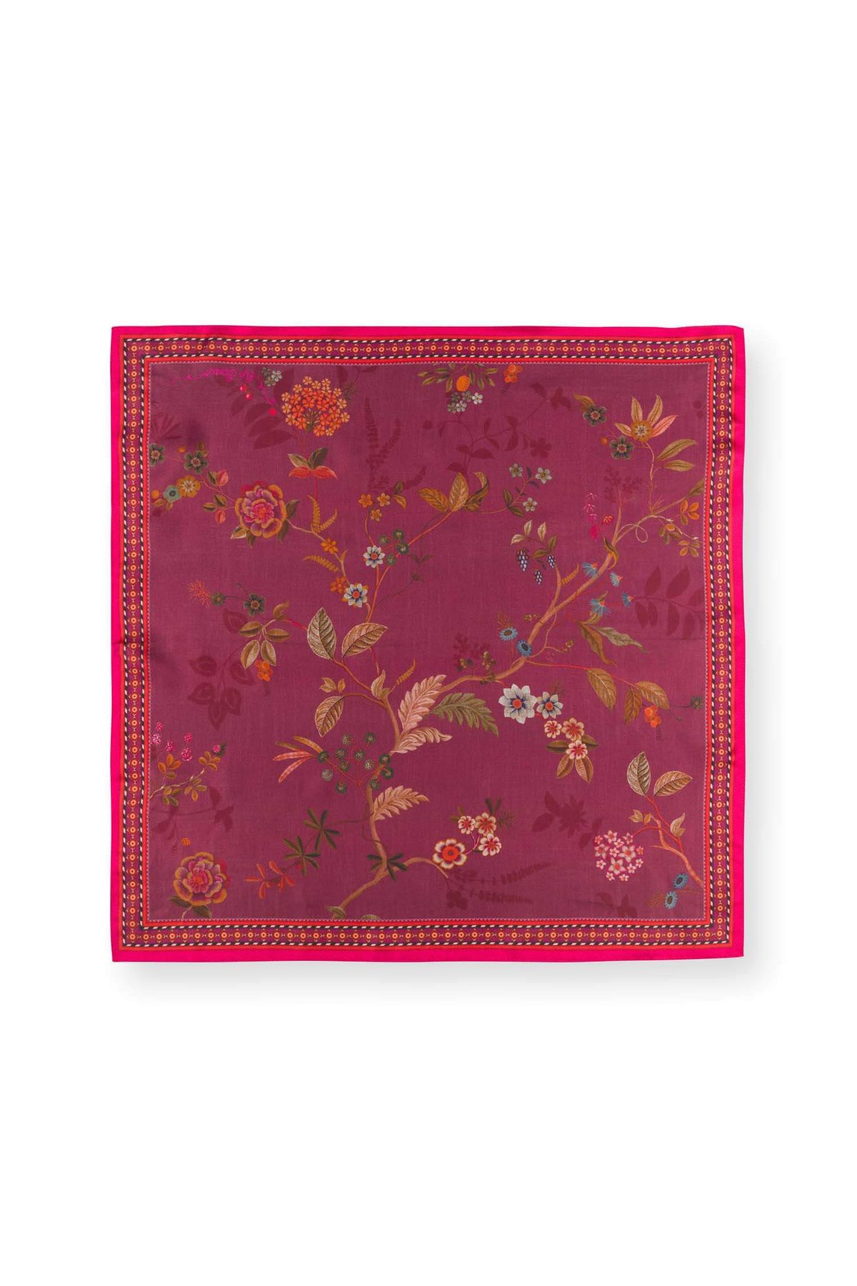 Scarf Bodhi flower red